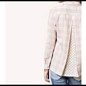 Anthropologie Isabella Sinclair Plaid Button Down - size medium